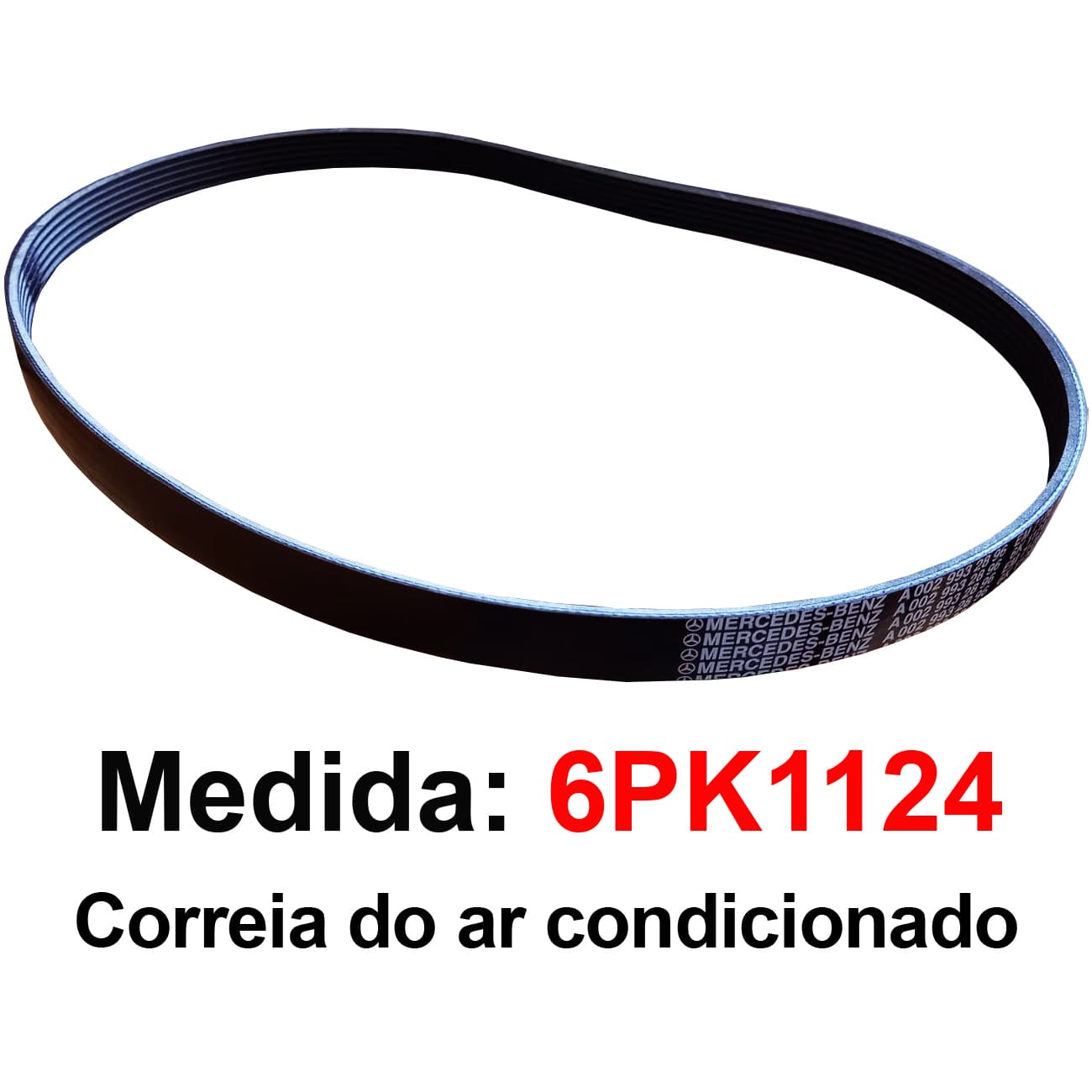 Correia 6PK1124 Do Ar Condicionado Da Sprinter 416 516 A0029932896 Original