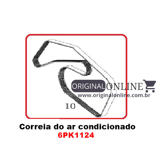 Correia Do Ar Condicionado Da Sprinter 516 6PK1124 A0029932896 Original
