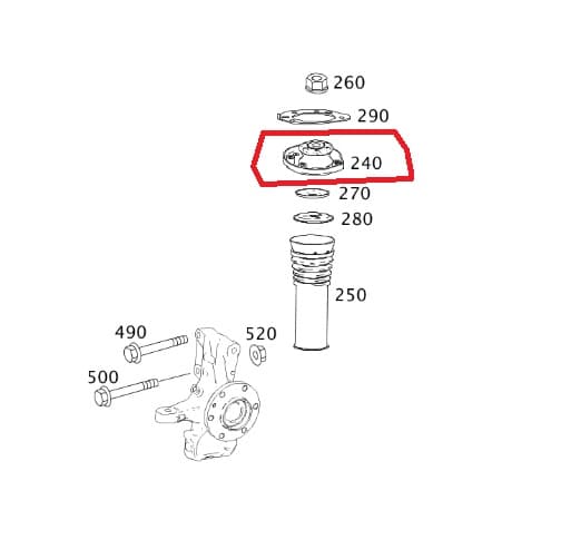 Bucha Do Amortecedor Dianteiro Sprinter 415 515 313 311 A9063230520 Original
