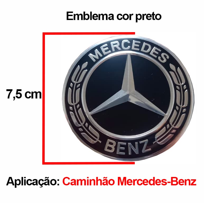 Emblema Do Capo Mercedes-Benz Preto A6938100118 Original