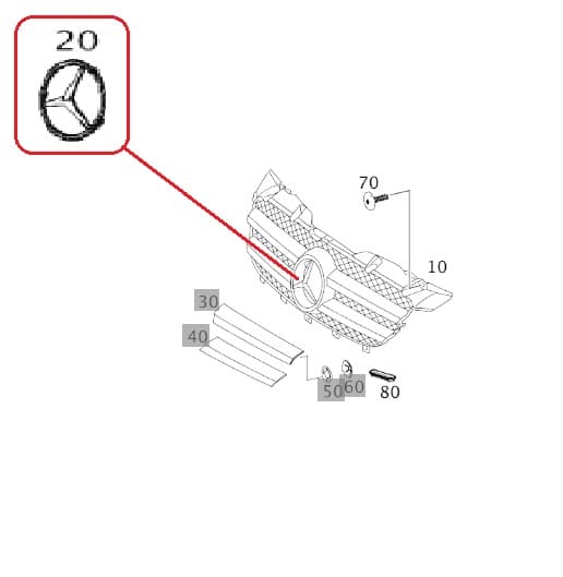 Estrela Emblema Da Grade Da Sprinter 311 A9068170016 Original