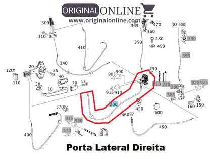 Fechadura Da Porta Lateral De Correr Da Sprinter 315 A9107303800 Original