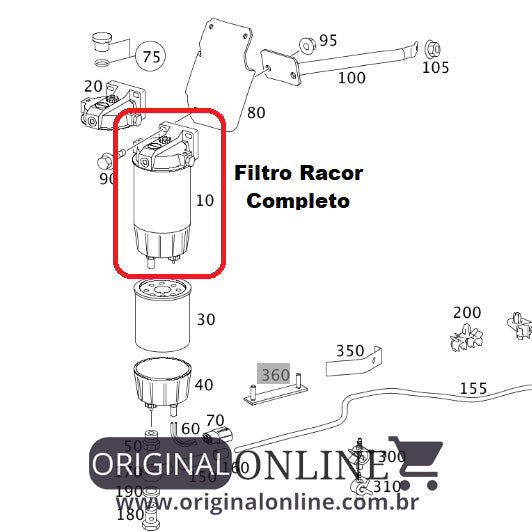 Filtro Racor Completo Sprinter 311 A0004702290 Original