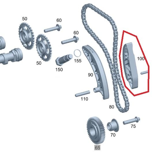 Guia Da Corrente De Comando Sprinter 311 313 415 515 A6510520100 Original