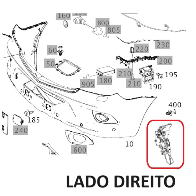 Guia Do Para-choque Direito Da Sprinter 311 A9068821114 Original