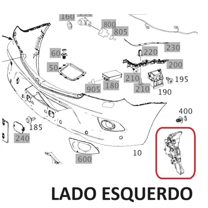 Guia Do Para-choque Esquerdo Da Sprinter 311 A9068821014 Original