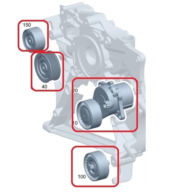 Jogo Tensor + 3 Polias Sprinter 314 Original