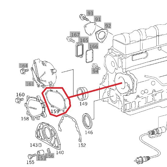 Junta Da Tampa Do Eixo Do Comando Actros 2548 2646 2651 A4570110280 Original