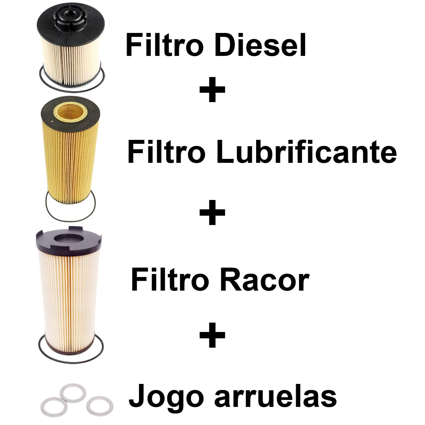 Kit De Filtros Do Accelo 815 A0001809009 Original