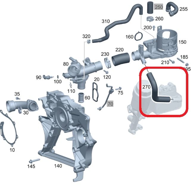 Mangueira Da Água Da Sprinter 314 A6512031382 Original