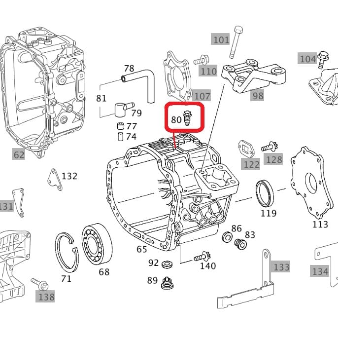 Pressionador Branco Cambio G60 G85 A9702602054 Original