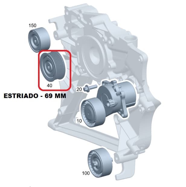 Polia Estriada Da Correia Da Sprinter 314 416 516 A6512000670 Original