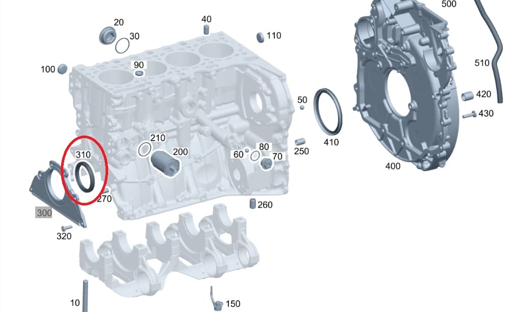 Retentor Dianteiro Do Motor Da Sprinter 314 A0149972646 Original