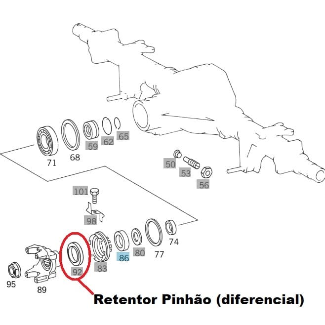 Retentor Do Pinhão Accelo 1016 815 1316 A0249978047 Original