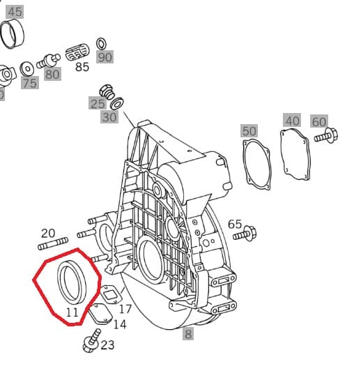 Retentor Traseiro Do Volante Do Motor Accelo 1016 1316 915C 815 A0259975047 Original