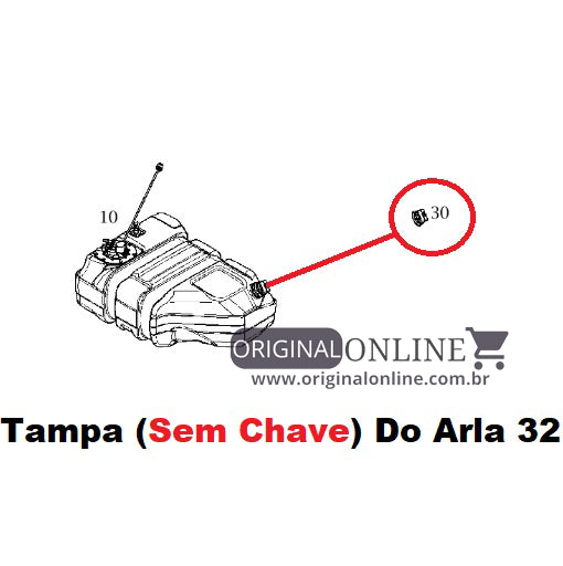 Tampa Sem Chave Do Tanque Arla 32 Axor 2540 2544 2640 2644 1933 2831 3131 A0004701805 Original