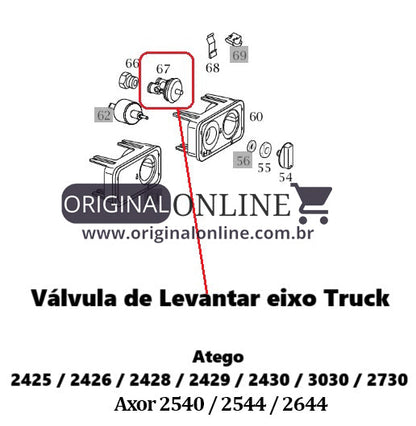 Válvula Suspensor Truck Axor 2540 2544 2640 2644 A9584290044 Original