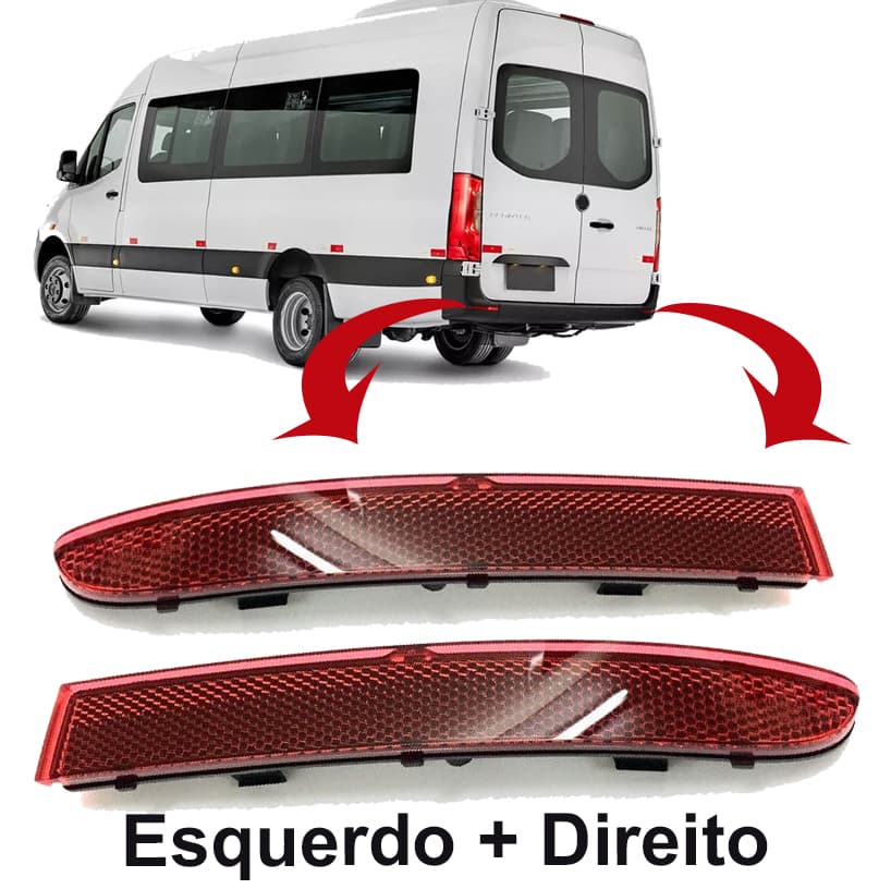 Par De Refletores Traseiros Da Sprinter 416 Original