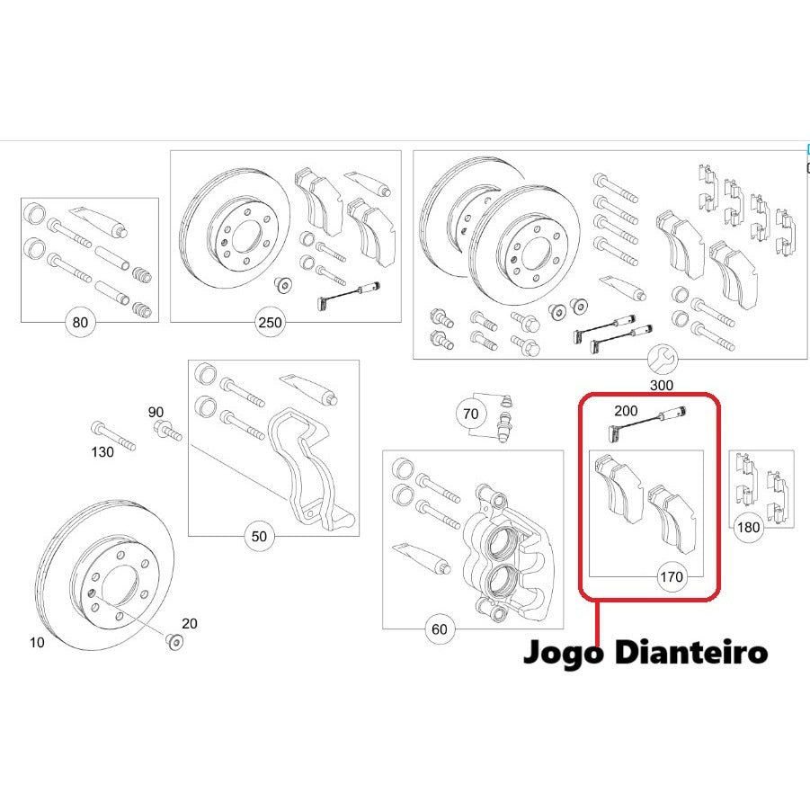 Pastilha Dianteira Sprinter 417 A9074209901 Original