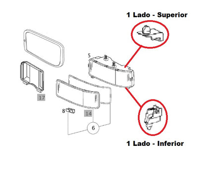 Suporte Do Farol Do Axor Jogo Para Um Lado A9408260013 + A9408260113 Original