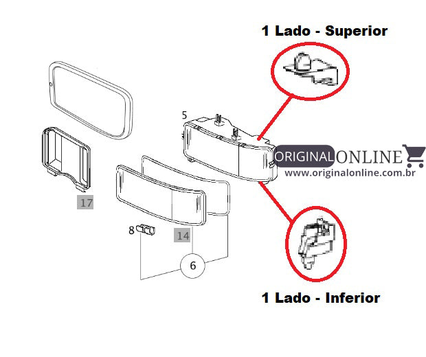 Dobradiça Do Farol Do Axor Jogo Para Um Lado Original