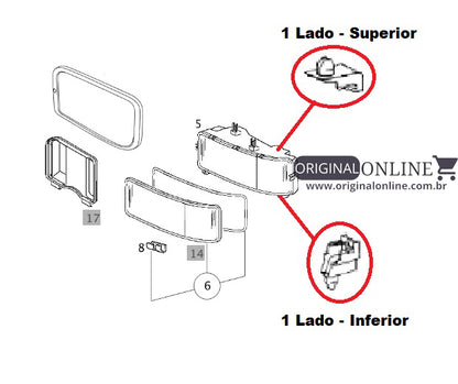 Dobradiça Do Farol Do Axor Jogo Para Um Lado Original