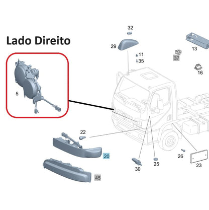 Farol Direito Accelo 915C 815 1016 1316 A9798200461 Original
