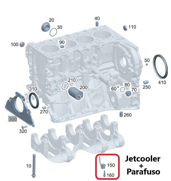 Jet Cooler De Óleo Do Motor Sprinter 415 A6511800343 Original