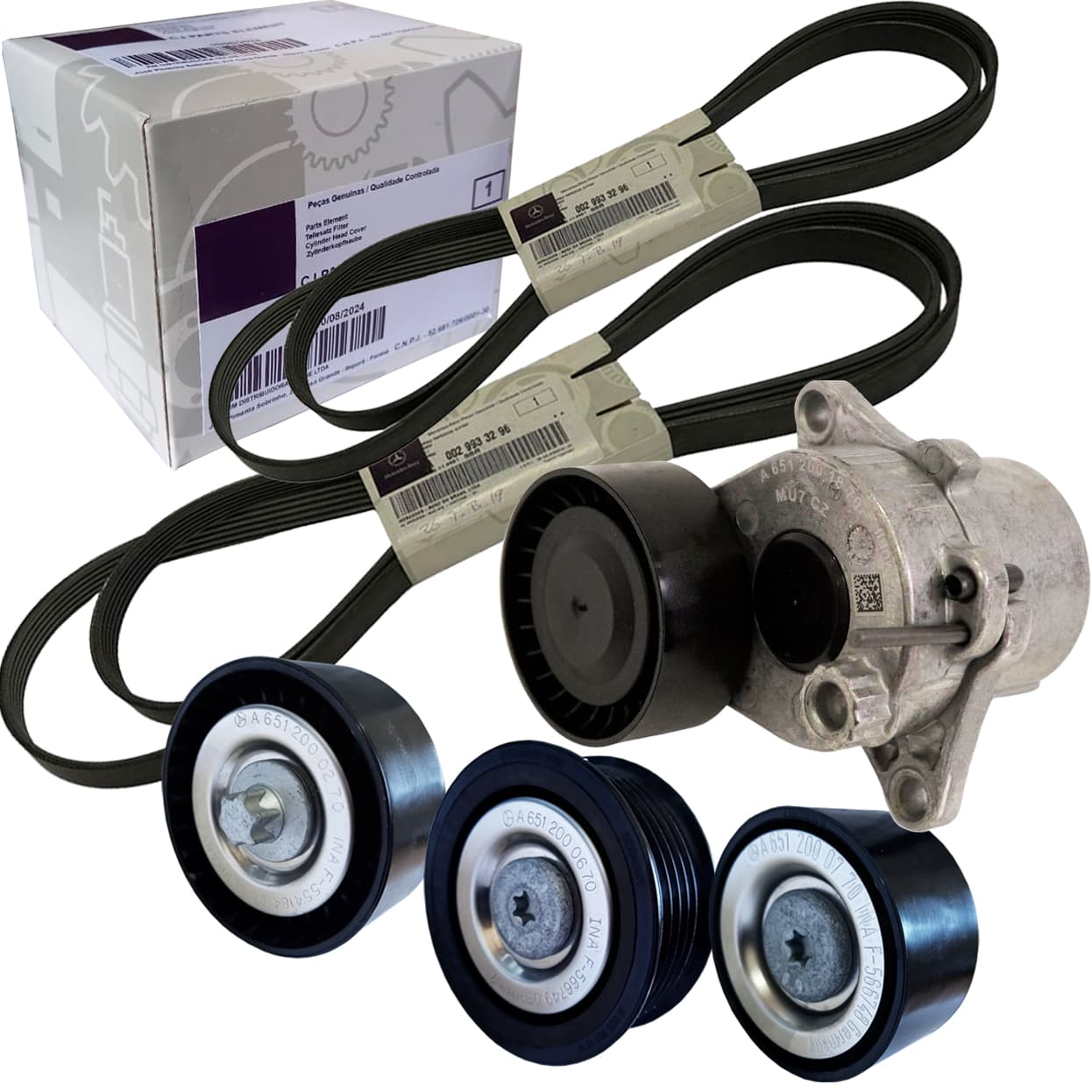 Tensor Kit Kit 2 Correias + Tensor Correia + 3 Polias Da Sprinter 416 516 Origina ...