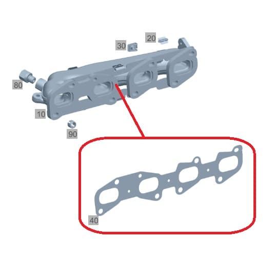 Junta Do Coletor De Escape Da Sprinter 415 A6511420580 Original