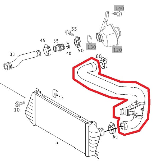 Mangueira Do Intercooler Da Sprinter 311 A9015284782 Original