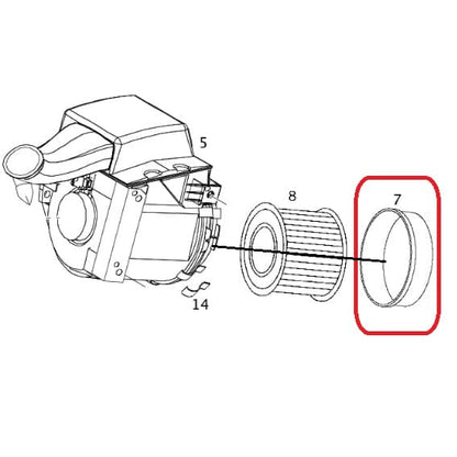 Tampa Do Filtro Ar Motor Atego 2425 2426 2428 2429 2430 3030 A0010944703 Original